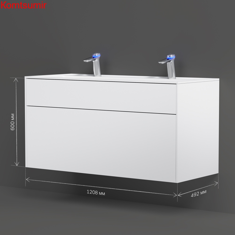 M50AFHX1203WM Inspire V2.0, База под раковину, подвесная, 120 см, 3 ящика, push-to-open, белый матов M50AFHX1203WM Inspire V2.0, База под раковину, подвесная, 120 см, 3 ящика, push-to-open, белый матов