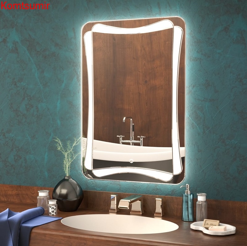 Зеркало AZARIO Agat 550*800, влагостойкое с подсветкой и гравировкой Зеркало AZARIO Agat 550*800, влагостойкое с подсветкой и гравировкой