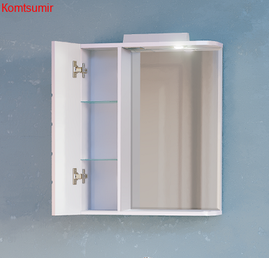 Зеркало-шкаф RAVAL Kub 50 Белый с подсветкой