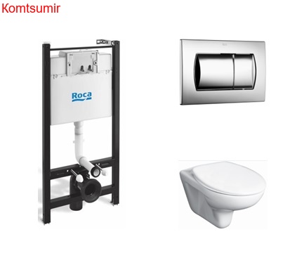 ПЭК: Roca MATEO Унитаз + сидение микролифт + инсталляция + кнопка