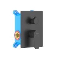 Смеситель для ванны (внешняя и скрытая часть) AQUATEK, матовый черный AQ1246MB ОБЕРОН