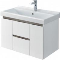 Тумба под раковину AQUATON Рене 80 подвесная Белая/Грецкий орех (1A258601NRC80)