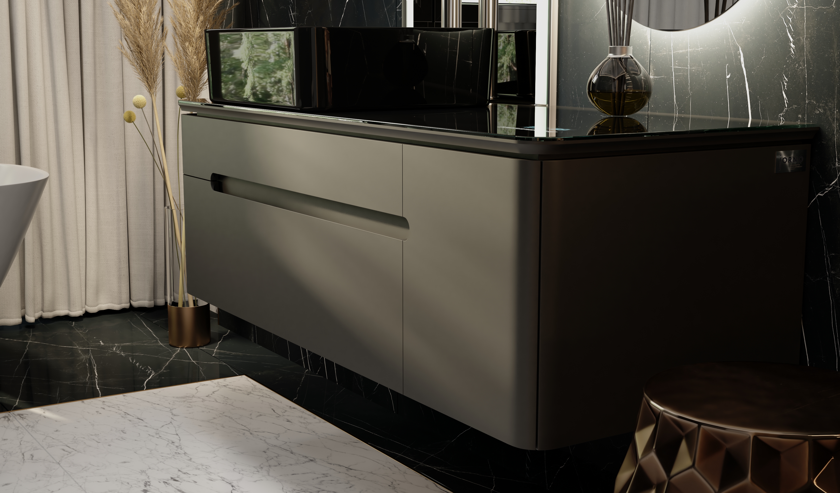 Тумба Shine 120  с Музыкальным Модулем подвесная антрацит Тумба Shine 120  с Музыкальным Модулем подвесная антрацит