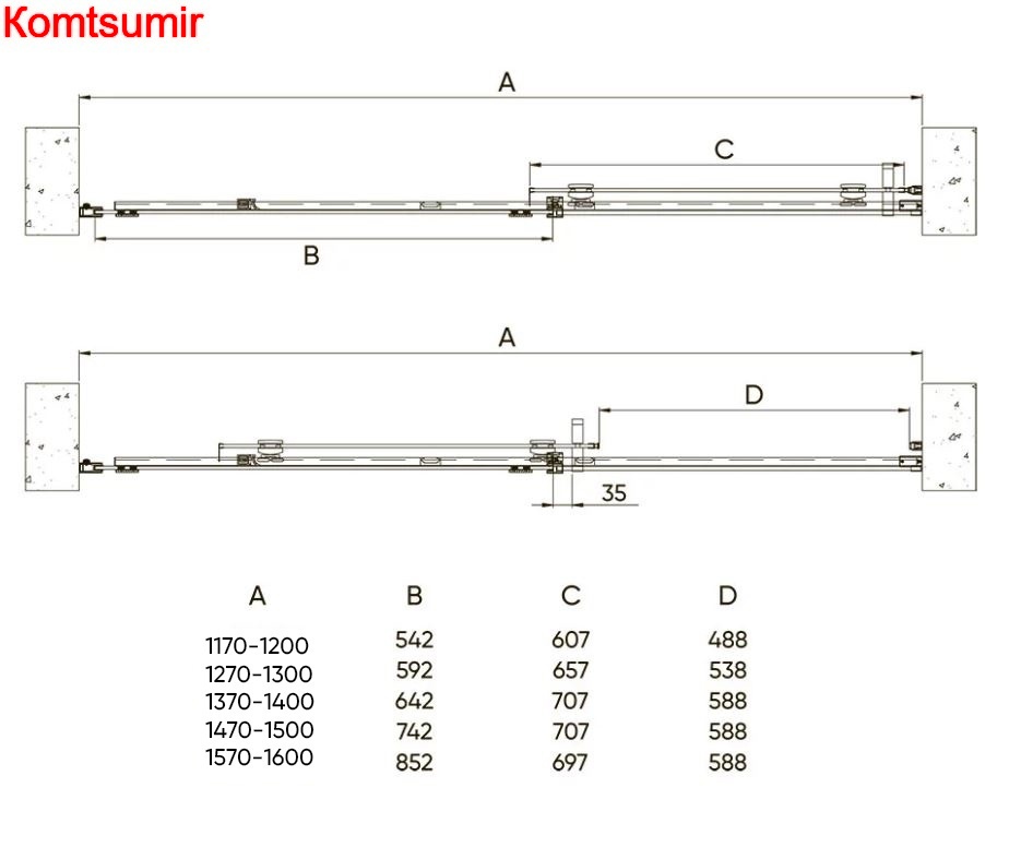 Душевая дверь Veconi VN-70 120*195