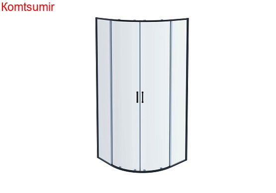 Aquatek Душевой уголок 1/4 круга, двери раздвижные 200х100x100, черный матовый Aquatek Душевой уголок 1/4 круга, двери раздвижные 200х100x100, черный матовый