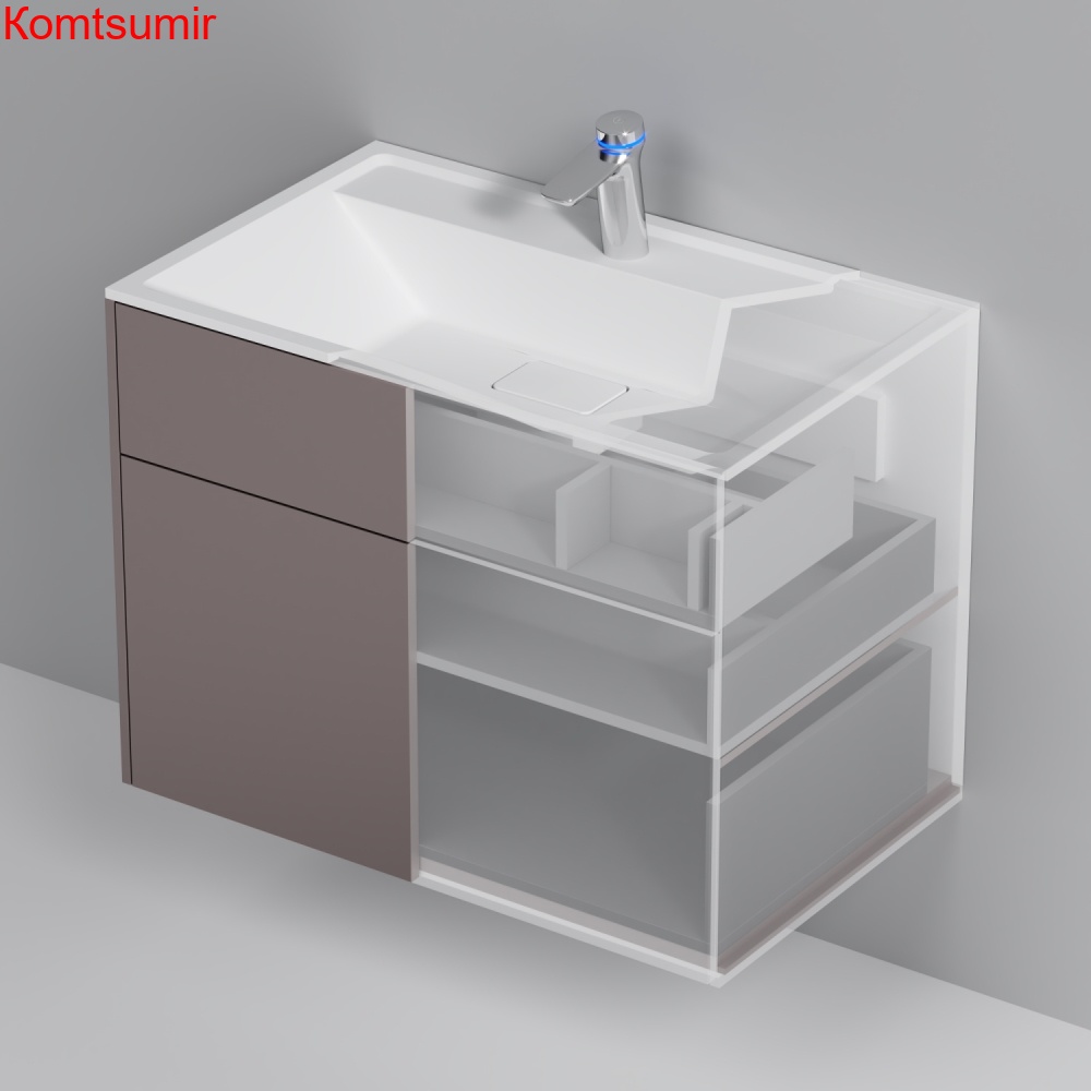 M50AFHX0803EGM Inspire V2.0, База под раковину, подвесная, 80 см, 3 ящика, push-to-open, элегантный M50AFHX0803EGM Inspire V2.0, База под раковину, подвесная, 80 см, 3 ящика, push-to-open, элегантный