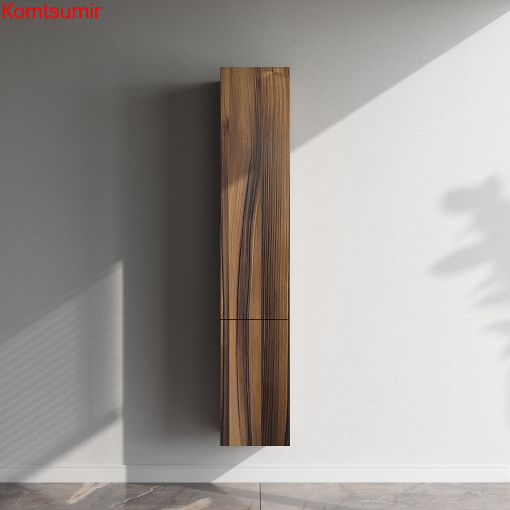 M90CHR0306HF GEM, шкаф-колонна, подвесной, правый, 30 см, двери, push-to-open, цвет: орех