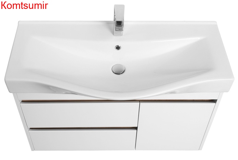 Тумба под раковину AQUATON Нортон 100 подвесная, белая (1A249001NT010)