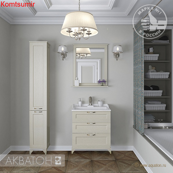 Тумба под раковину AQUATON Леон 65 Н напольная, дуб бежевый (1A194601LBPR0) Тумба под раковину AQUATON Леон 65 Н напольная, дуб бежевый (1A194601LBPR0)