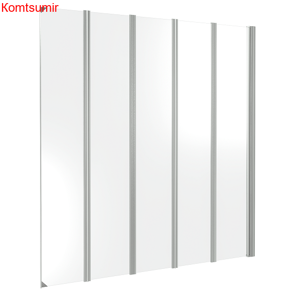 Шторка на ванну жёст. 120х140 Good Door GR5-120-C-CH Screen ПД00082 гармошкой