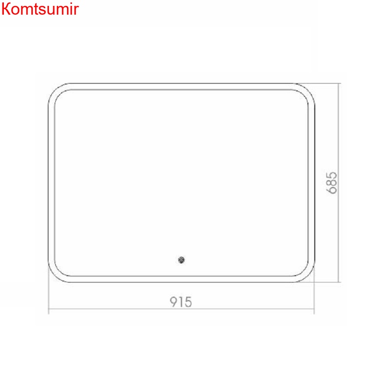 Зеркало AZARIO Стив 915*685, LED-подсветка, сенсорный выключатель Зеркало AZARIO Стив 915*685, LED-подсветка, сенсорный выключатель