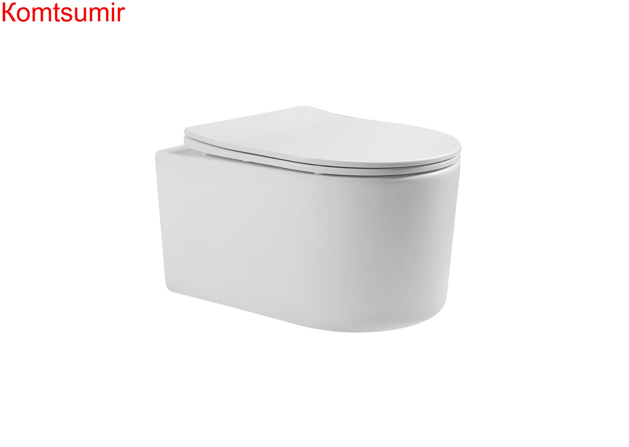 Унитаз-компакт подвесной безободковый AQUATEK МИЯ AQ2004-00 490*370*340 мм, горизонтальный выпуск, тонкое сиденье с механизмом плавного закрывания, крепеж