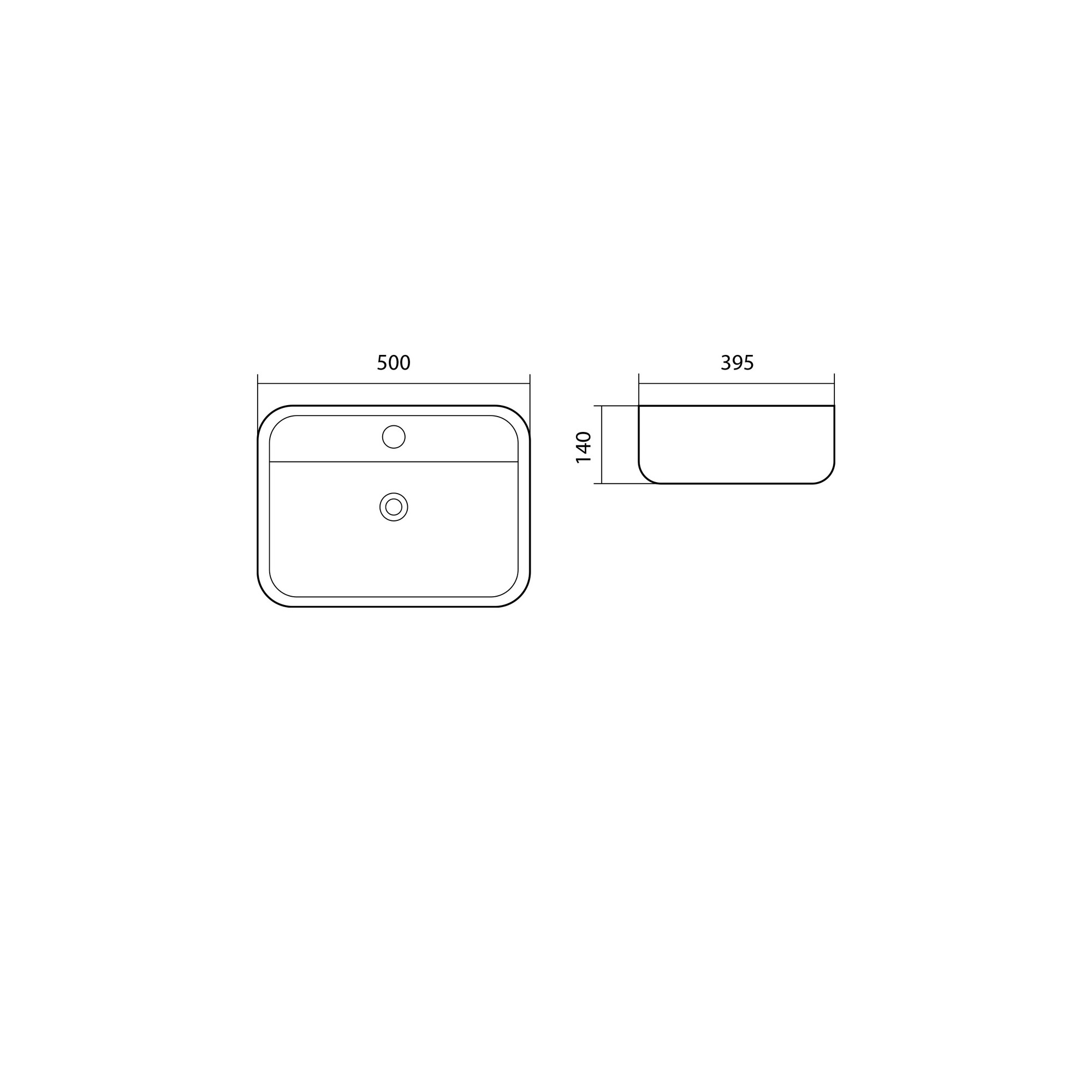 Раковина накладная для установки на столешницу AQUATEK ВЕГА AQ5506-00, 500*395*140 мм, с отверстием под смеситель Раковина накладная для установки на столешницу AQUATEK ВЕГА AQ5506-00, 500*395*140 мм, с отверстием под смеситель