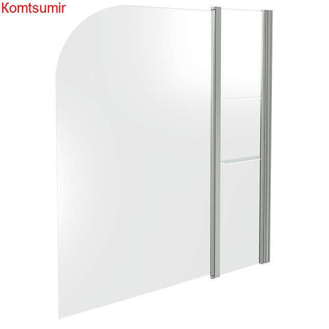 Шторка на ванну жёст. 100х140 Good Door HS-100-C-CH Screen ПД00084 распашная