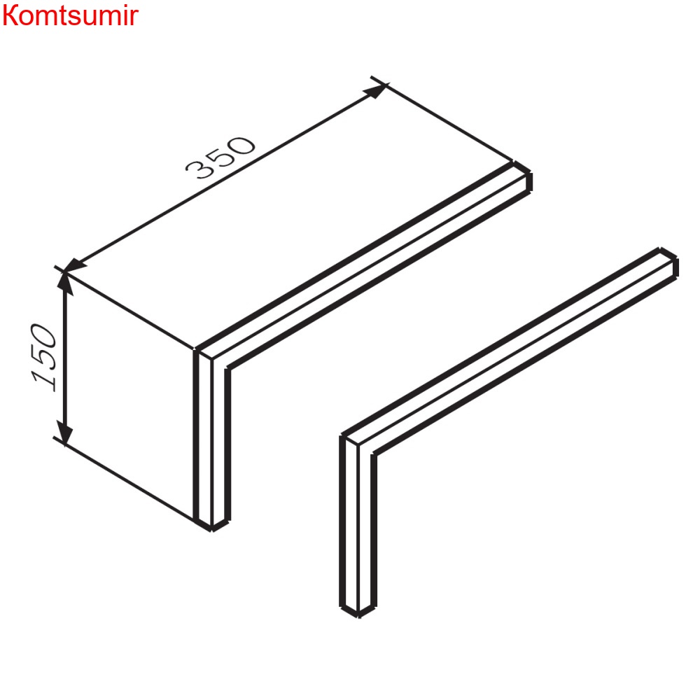 M8FLEGS-C015GM Func, Ножки для шкафа 15 см, цвет графит матовый