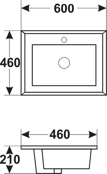 Раковина MELANA MLN-F60