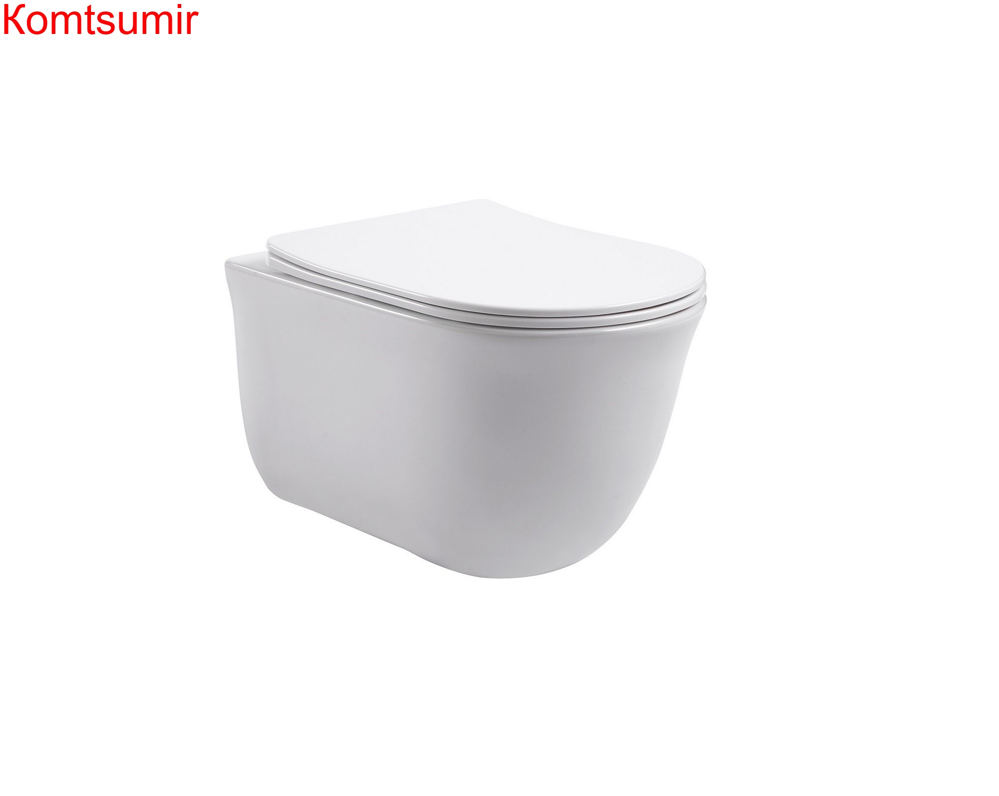 Унитаз подвесной безободковый AQUATEK КЛАССИК AQ1111-00 525*365*340 мм, горизонтальный выпуск, тонкое сиденье с механизмом плавного закрывания, крепеж