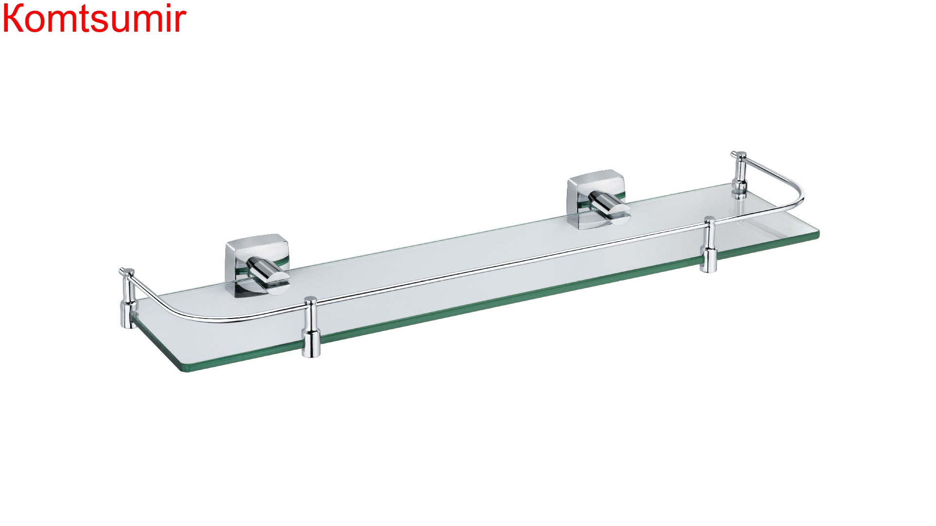 Полка стеклянная с ограничителем Fixsen Kvadro FX-61303B