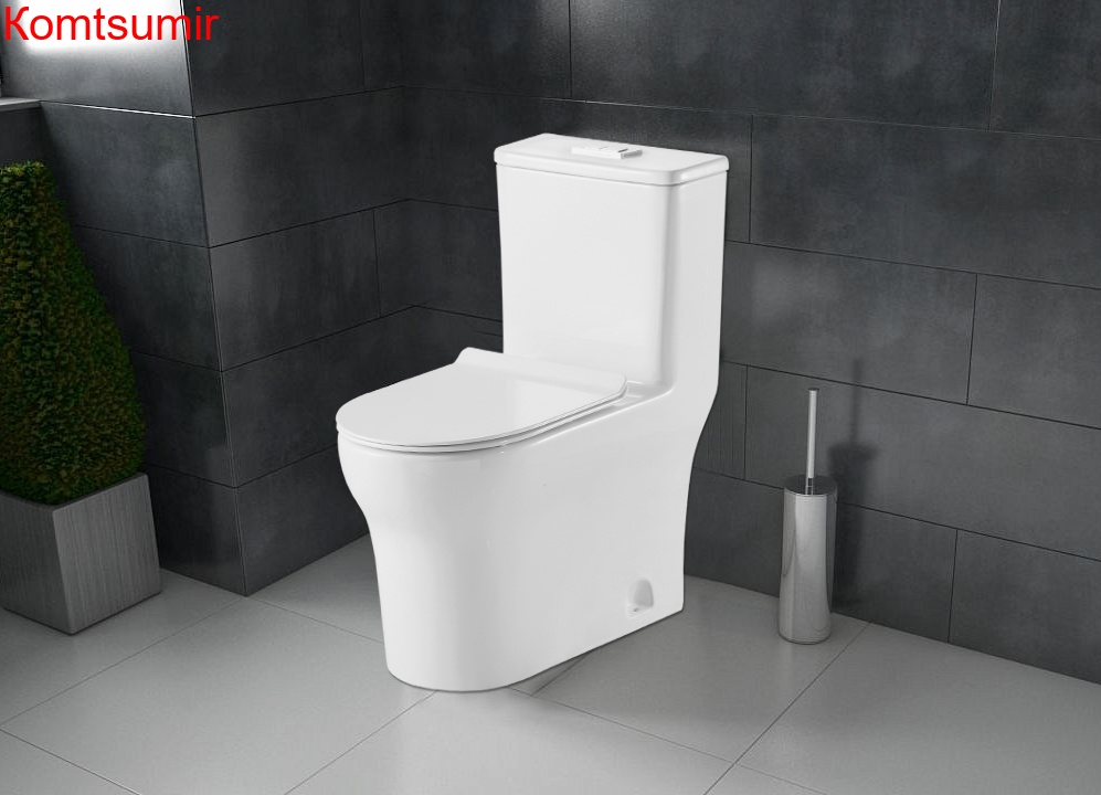 Унитаз-моноблок AZARIO SINTO 720х390х765 напольный в комплекте с сиденьем дюропласт микролифт, белый (AZ-1098)