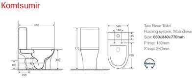Унитаз-компакт безободковый HOLLER LAN  (650*340*770мм, сиденье дюропласт с микролифтом, арматура 2-х режимная)  (2 места) белый