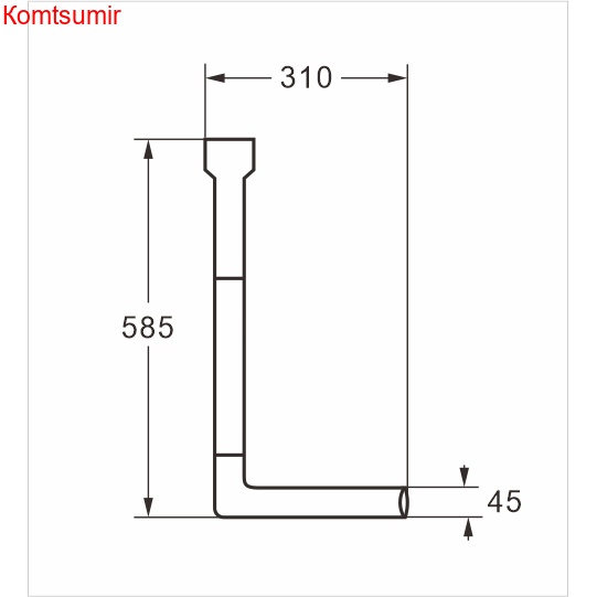 Бачок пластиковый AZARIO 370x120x400 с соединительной трубой, белый (AZ-211)