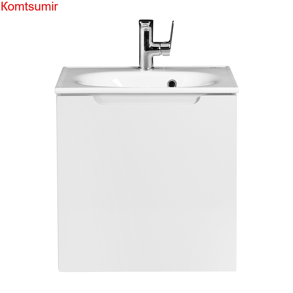 База под раковину подвесная с распашной дверцей и полкой, правосторонняя BelBagno ETNA-500-1A-SO-BL-P-R Bianco Lucido