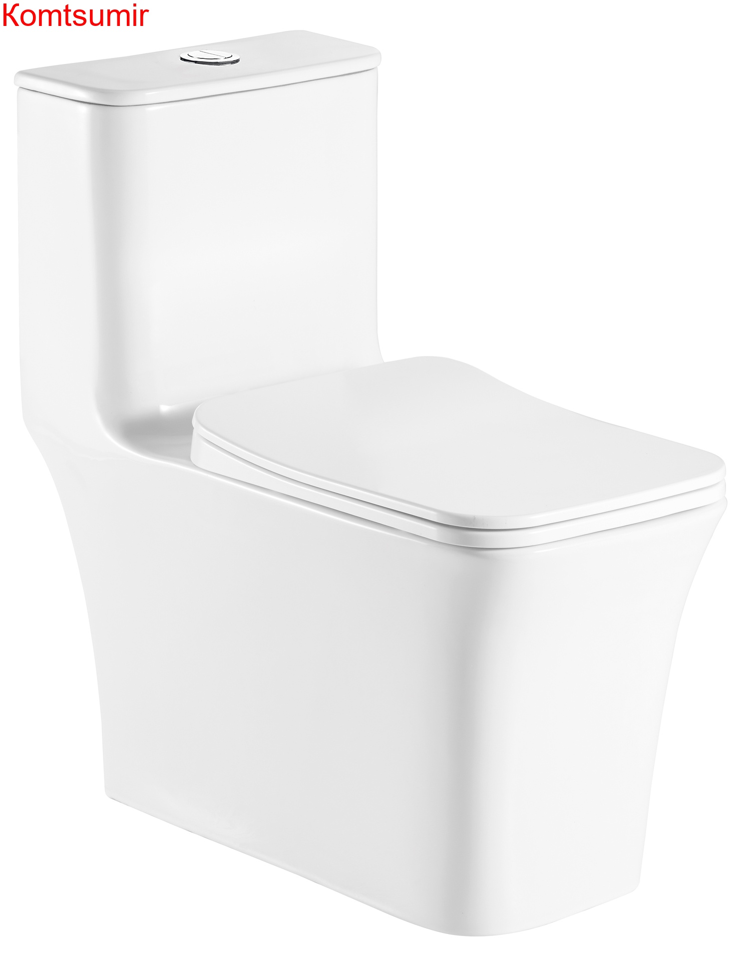 Унитаз-моноблок Azario GRESSA 705х370х760 напольный, безободковый, в комплекте со смывным механизмом Geberit и сиденьем дюропласт микролифт (AZ-1111-G)