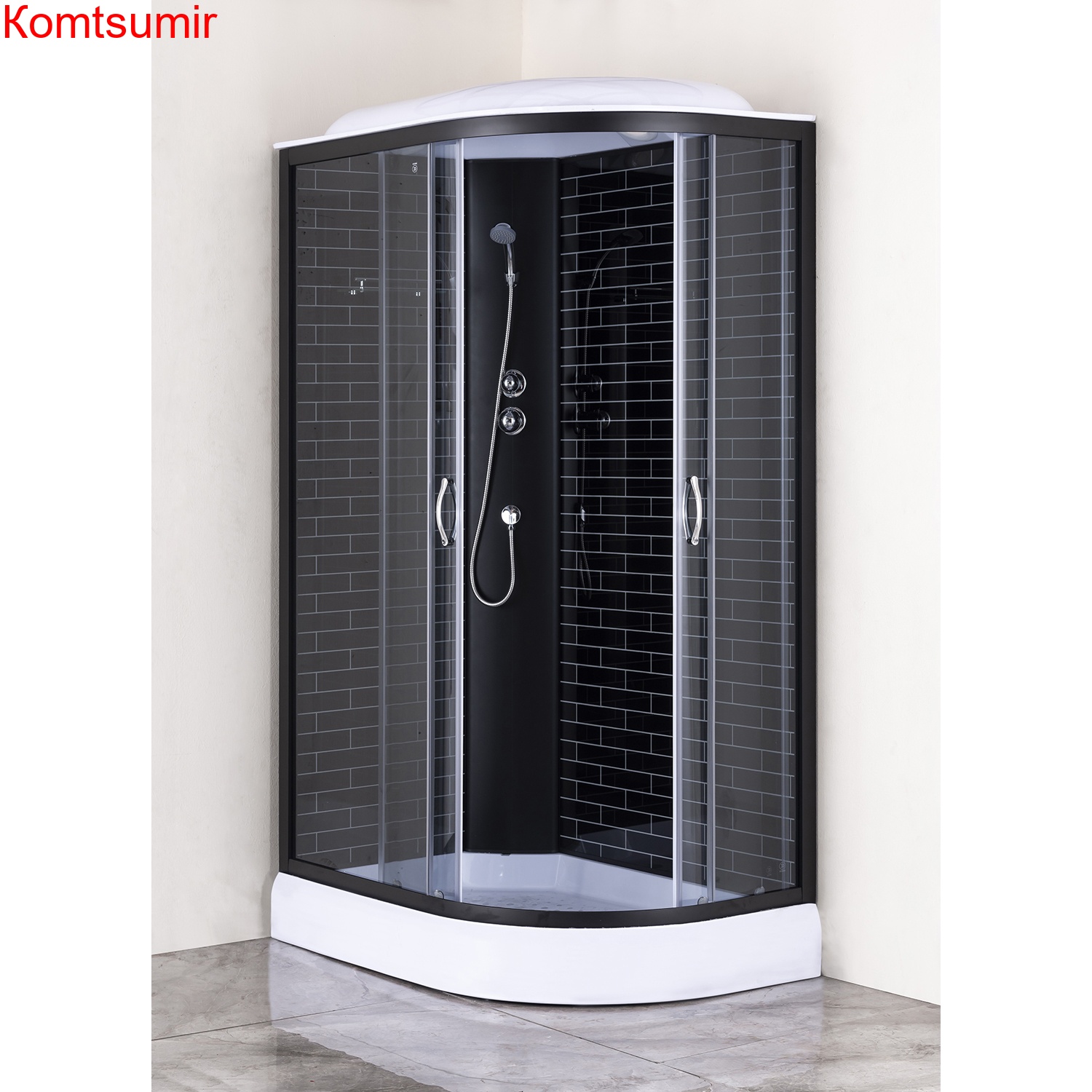 Душевая кабина Loranto 120х80х215 левостороняя, поддон 13см, черный кирпичный узор, прозрачное стекло 4мм, профиль черный (CS6612013LGB120) Душевая кабина Loranto 120х80х215 левостороняя, поддон 13см, черный кирпичный узор, прозрачное стекло 4мм, профиль черный (CS6612013LGB120)