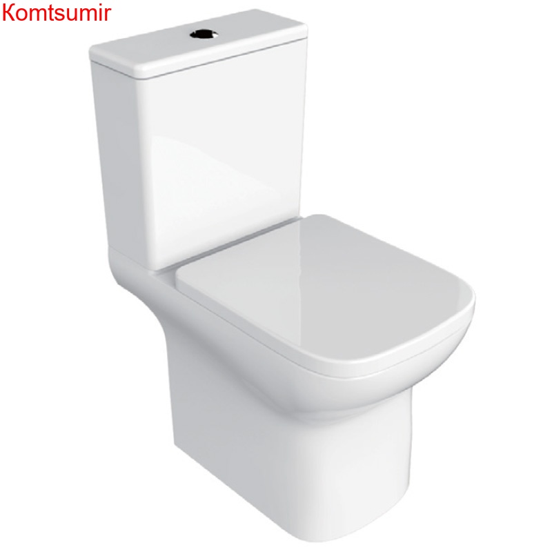 Унитаз компакт напольный Azario Alba 620х405х805 безободковый с бачком и сиденьем микролифт (AZ-8323)