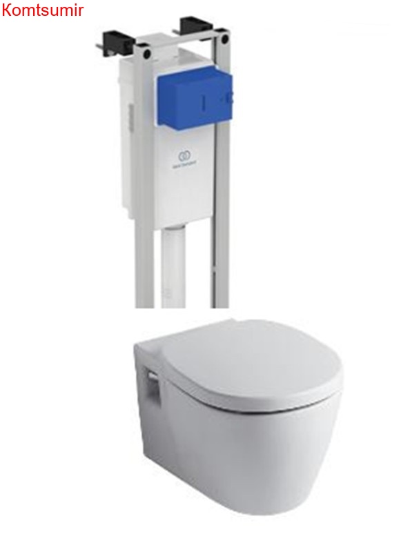 Комплект инсталляции Ideal Standard ProSys Eco Frame M с унитазом Connect E803501, сиденье микролифт E712701 (W220101)