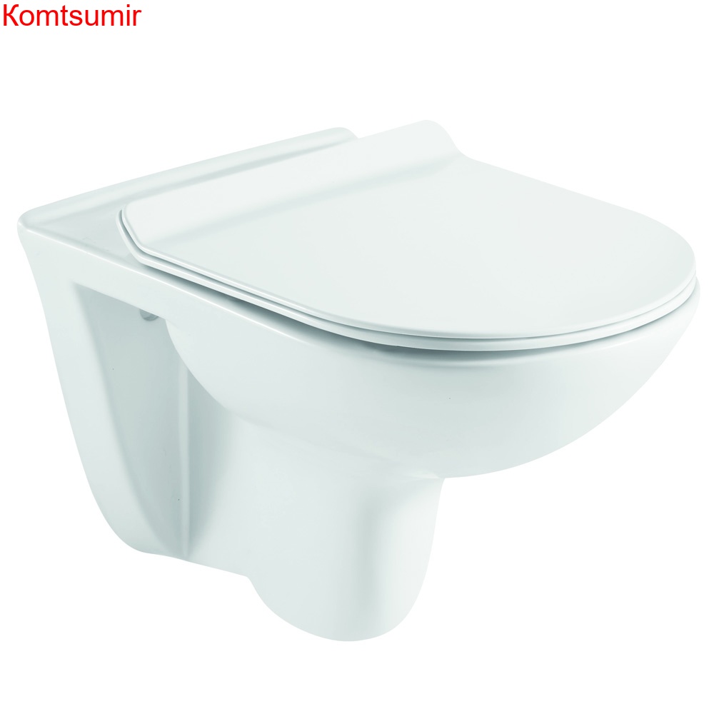 Унитаз подвесной Azario Pavia 530*355*360 безободковый с ультратонким сидением микролифт (AZ-2142)