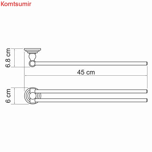 WasserKRAFT Isar K-7331 Держатель полотенец двойной WasserKRAFT Isar K-7331 Держатель полотенец двойной