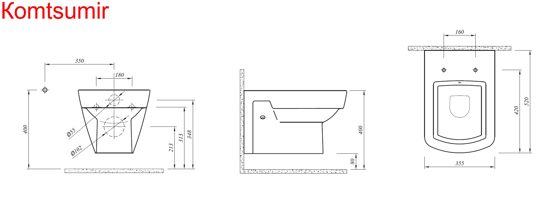 BASICS унитаз подвесной с сидением микролифт