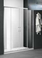 Душевое ограждение SANTREK AQUA Lea- DF-1700-G-Chrome 1700*1850 Прямое стекло Грейп 5мм, профиль Хром