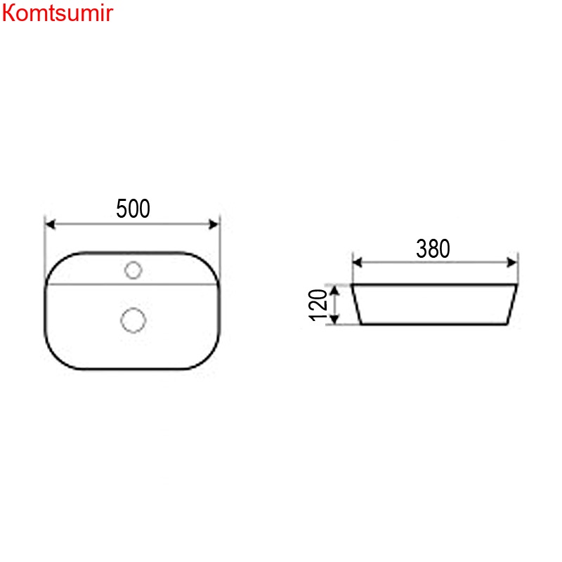 Раковина Azario накладная 500х380х120 белый (AZ-2202 SP)