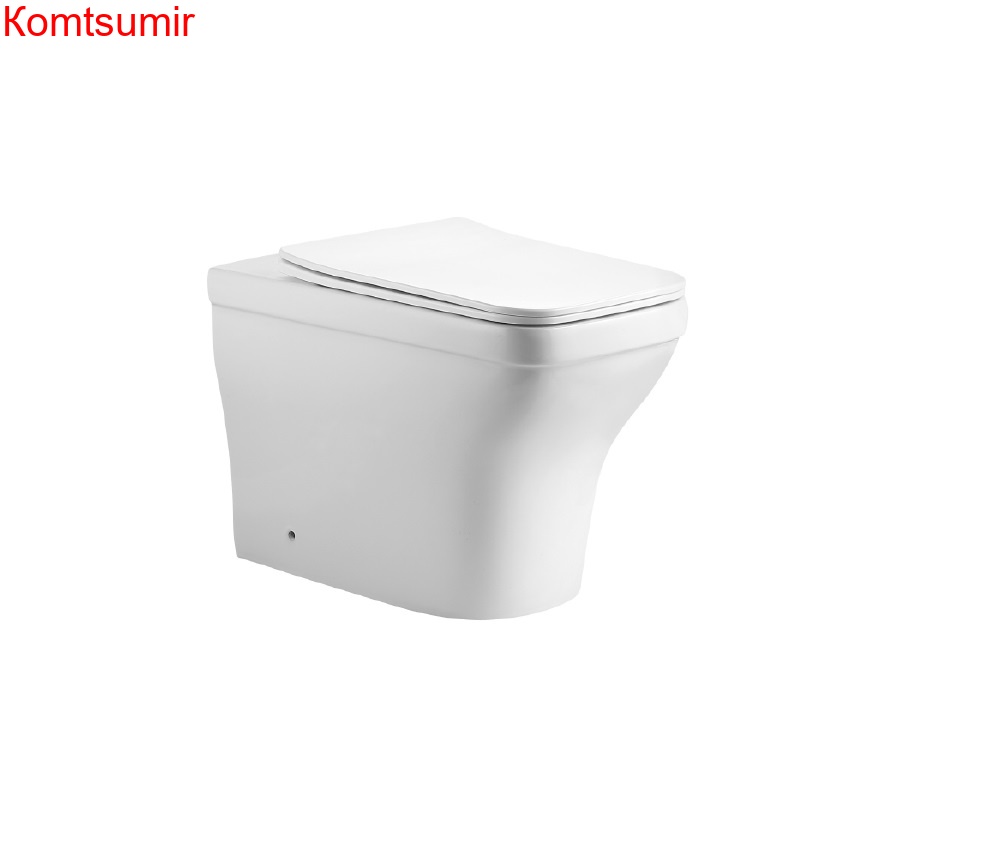 Унитаз напольный приставной безободковый AQUATEK АМАДЕО AQ1964-00 560*365*400 мм, горизонтальный выпуск, тонкое сиденье с механизмом плавного закрывания, крепеж