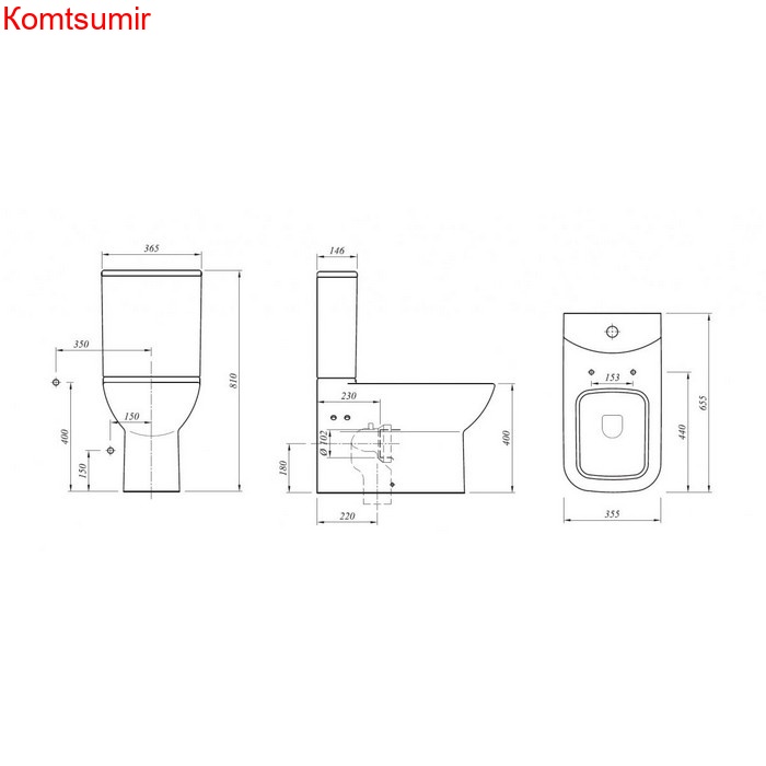 Унитаз-компакт Kale Babel с бачком и сиденьем микролифт