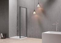 Aquatek Неподвижная душевая стенка для комбинации с дверью 200х100, черный матовый Aquatek Неподвижная душевая стенка для комбинации с дверью 200х100, черный матовый