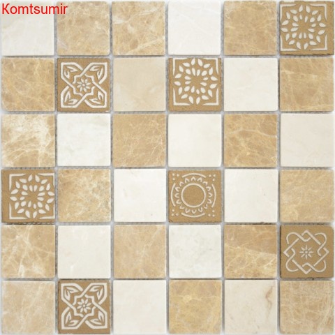 Мозаика Caramelle Mosaic Pietra Mix 1 MAT 48x48x8 Мозаика Caramelle Mosaic Pietra Mix 1 MAT 48x48x8