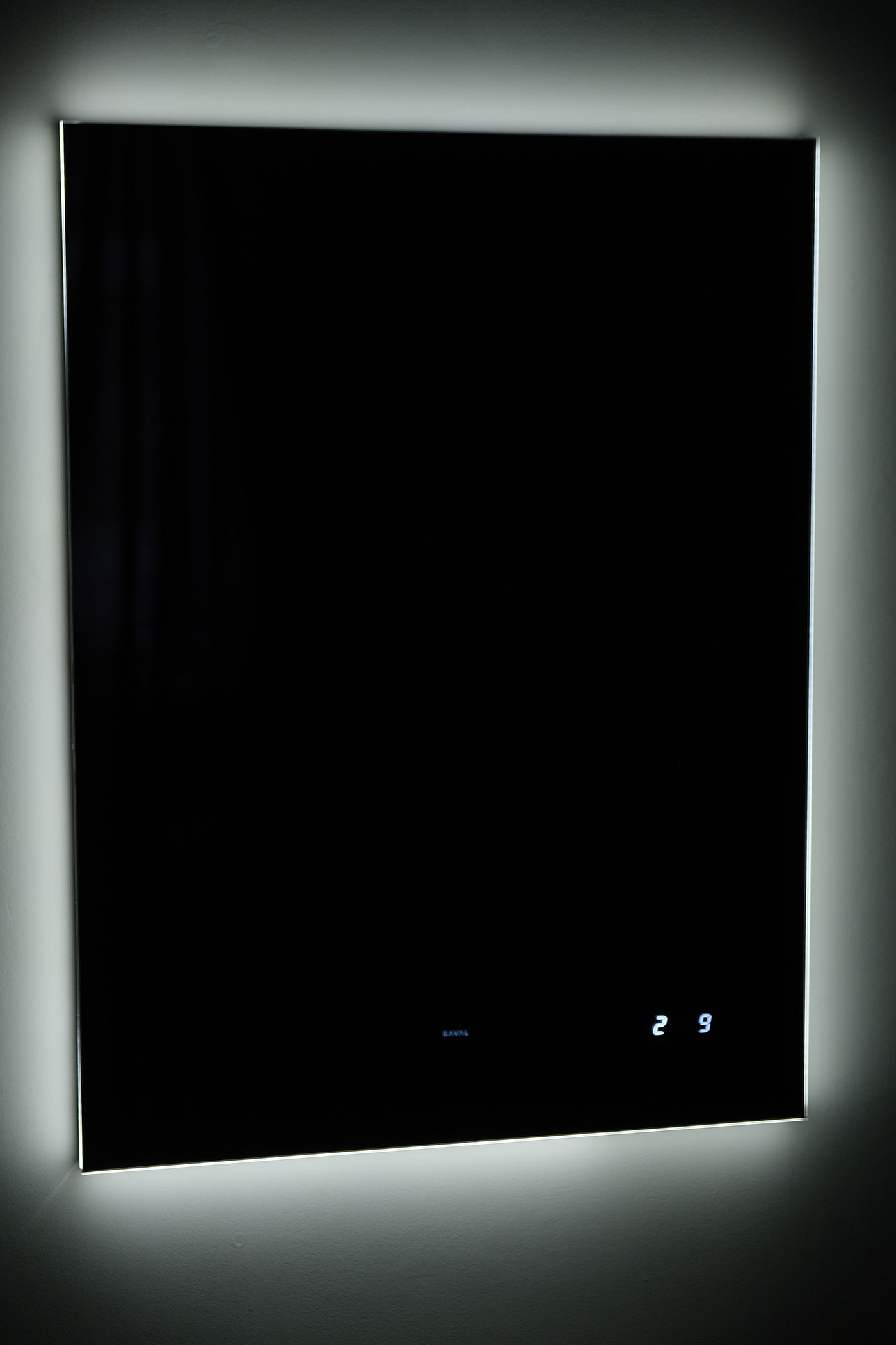 Зеркало Kvadro 60 с подсветкой и часами