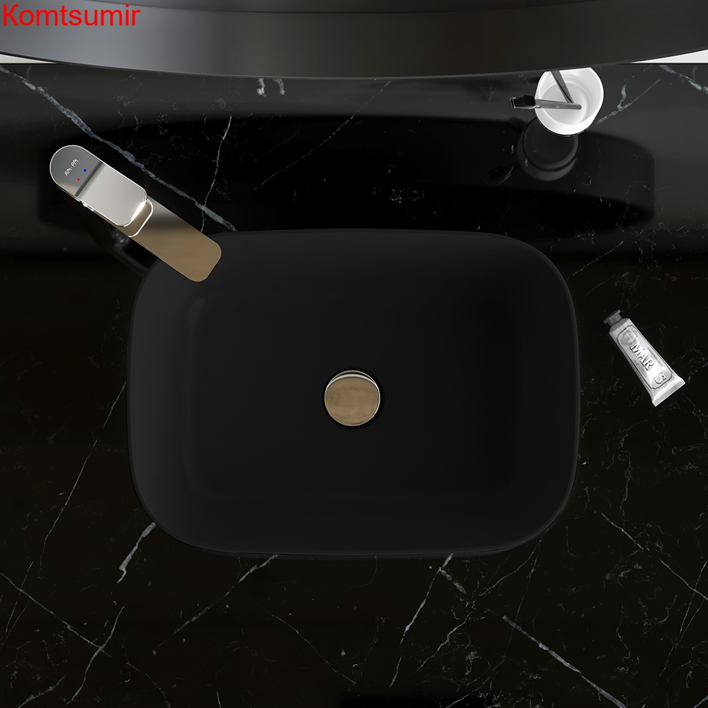 M8FWCC10450BM Func Раковина накладная, прямоугольник, 45 см, цвет черный матовый