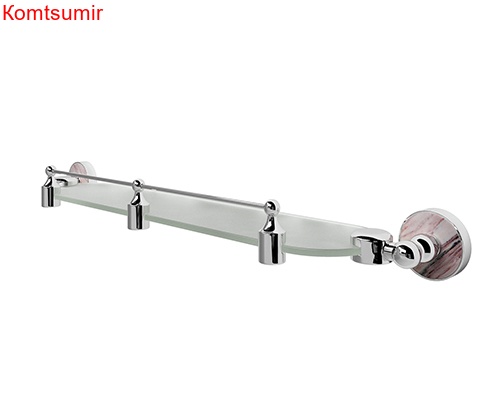 WasserKRAFT Aland K-8544 Полка стеклянная с бортиком