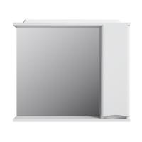 M80MPR0801WG Like, зеркало, частично-зеркальный шкаф, 80 см, с подсветкой, правый, белый, глянец, шт