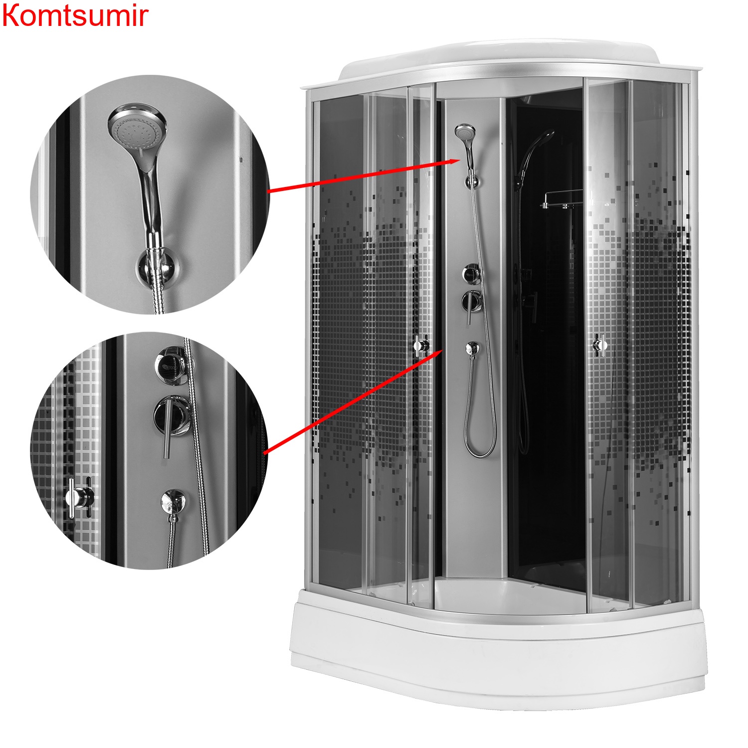 Душевая кабина Loranto 120x80x215 левая, поддон 13 см, 4 мм прозрачное стекло с рисунком "мозайка" (CS-1200-13ТМ/М L) Душевая кабина Loranto 120x80x215 левая, поддон 13 см, 4 мм прозрачное стекло с рисунком "мозайка" (CS-1200-13ТМ/М L)