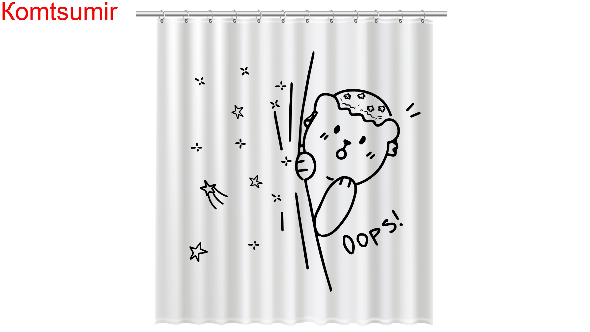 Шторка для ванной Fixsen Teddy Oops FX-2505