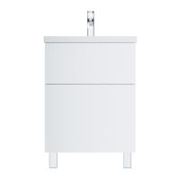 M90FSX06022WG32 GEM, База под раковину, напольная, 60 см, 2 ящика push-to-open, цвет: белый, глянец