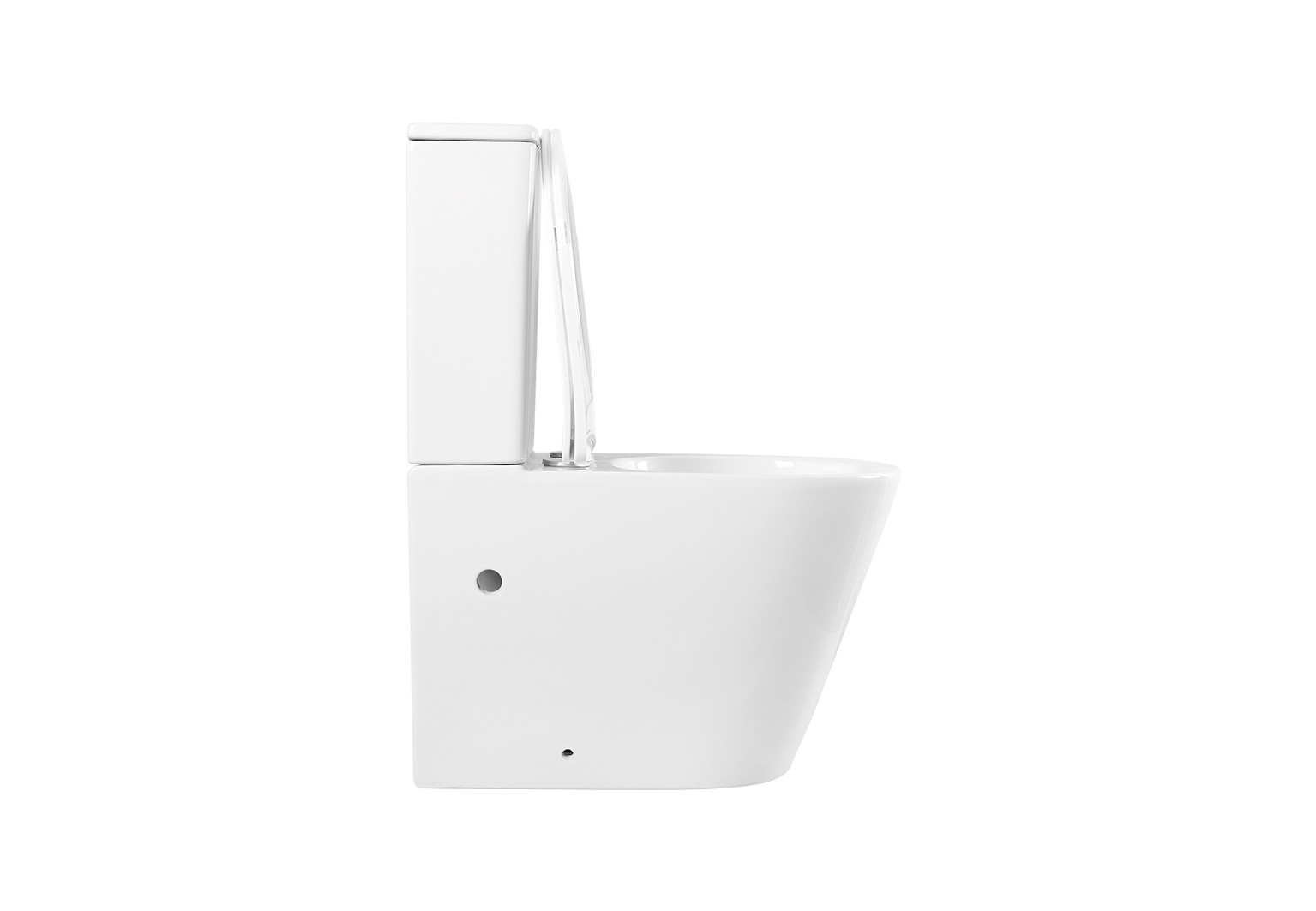 Унитаз-компакт напольный безободковый с бачком AQUATEK ВЕГА AQ2904-00 630*390*825 мм, горизонтальный выпуск, тонкое сиденье с механизмом плавного закрывания, крепеж