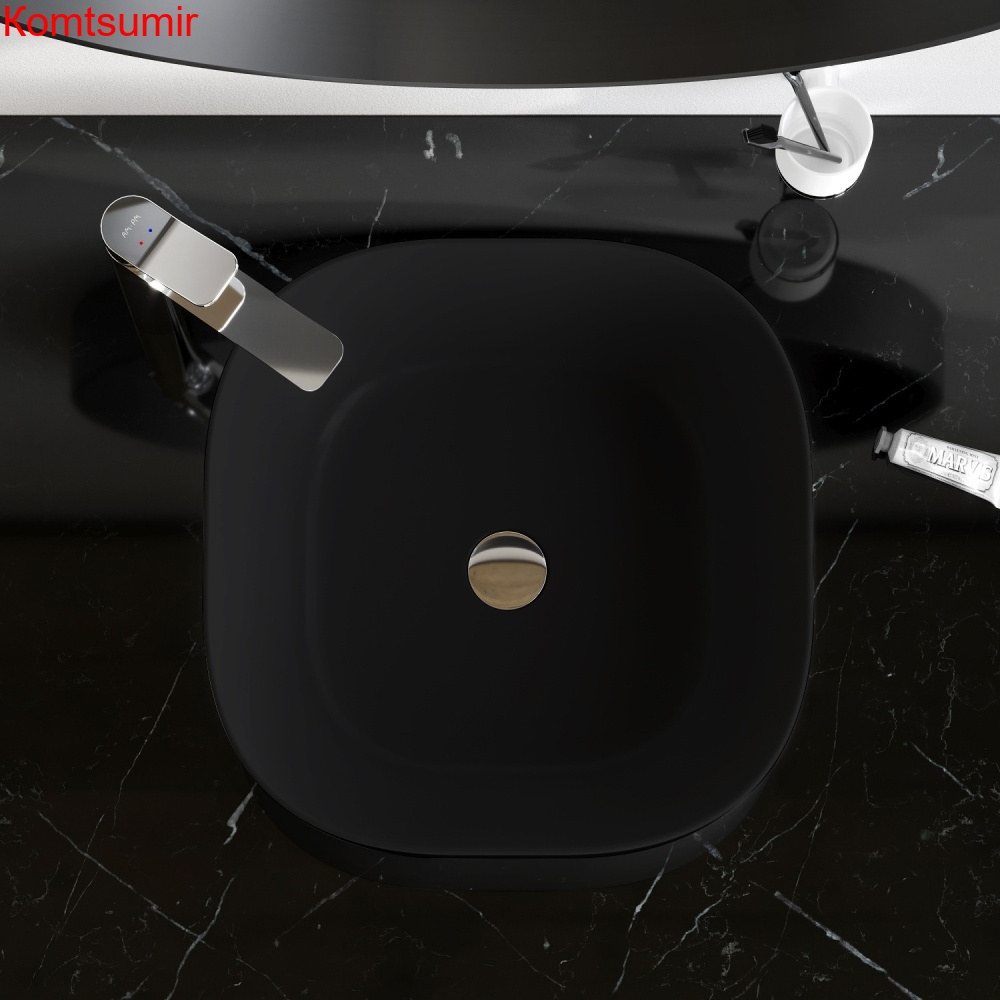 M8FWCC30430BM Func Раковина накладная, квадрат, 43 см, цвет черный матовый