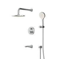 AM.PM FT85A3RH10 X-Joy, набор: встроеный см-ль д/в/душа с ТМС, верхний душ 220 мм, излив, ручн.душ, хром