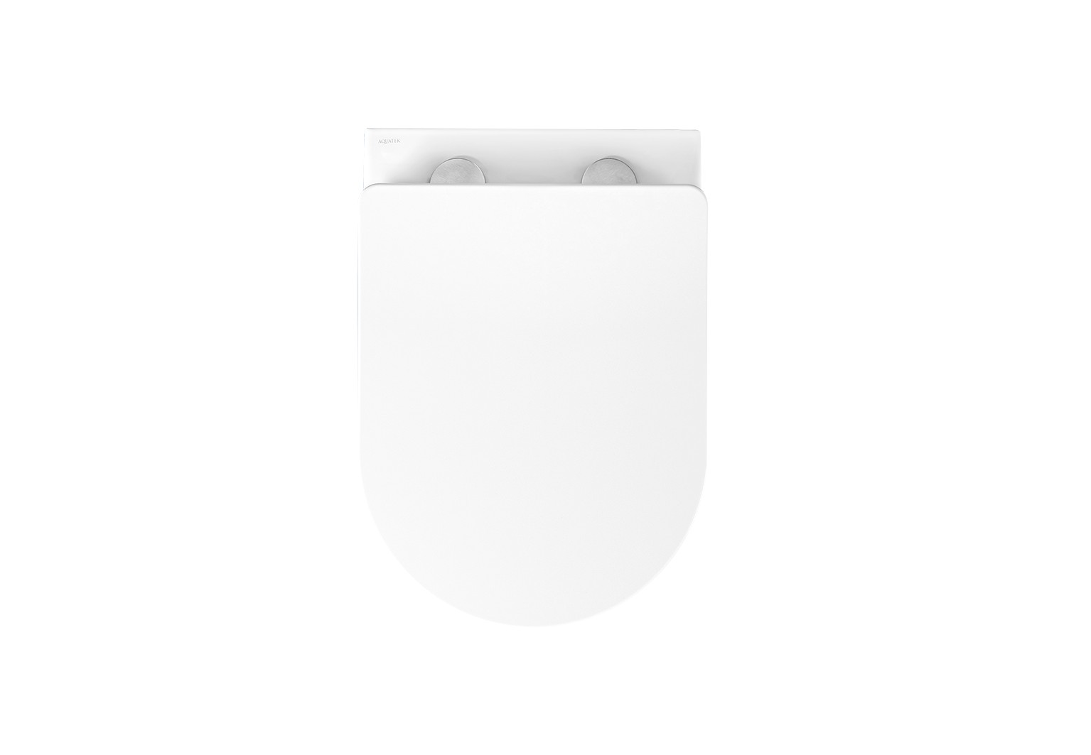 Унитаз подвесной безободковый AQUATEK ЕВРОПА AQ1901-00 525*360*320 мм, горизонтальный выпуск, тонкое сиденье с механизмом плавного закрывания, крепеж